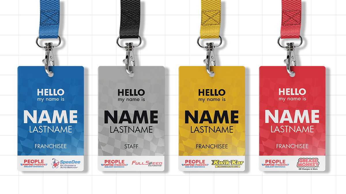 Convention print materials — badges, programs, signage